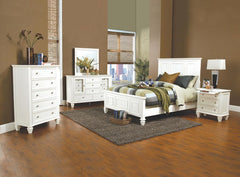 Sandy Beach Ivory Queen Bed 5 Pc Set - furniture place usa