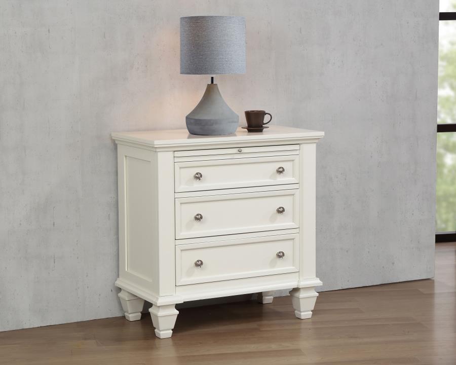 Sandy Beach Ivory Nightstand - furniture place usa