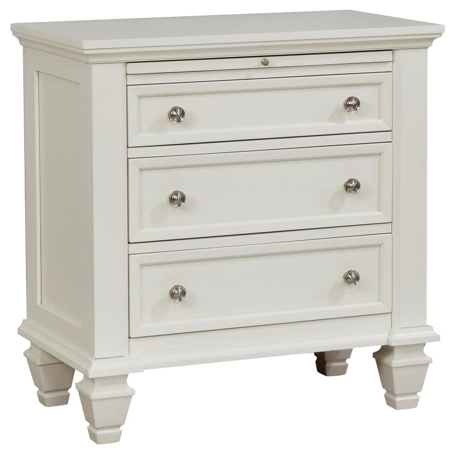 Sandy Beach Ivory Nightstand - furniture place usa