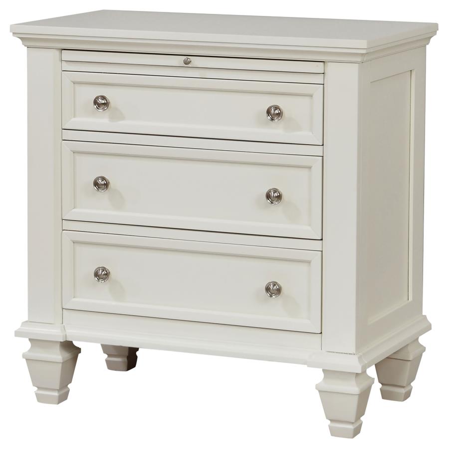 Sandy Beach Ivory Nightstand - furniture place usa