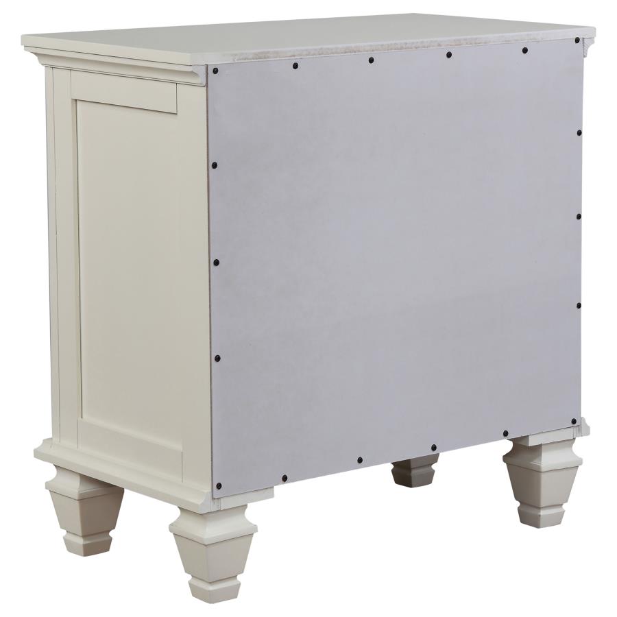 Sandy Beach Ivory Nightstand - furniture place usa