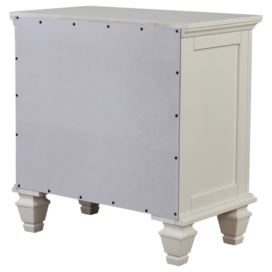 Sandy Beach Ivory Nightstand - furniture place usa