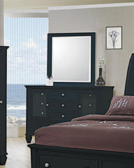 Sandy Beach Black Dresser Mirror - furniture place usa