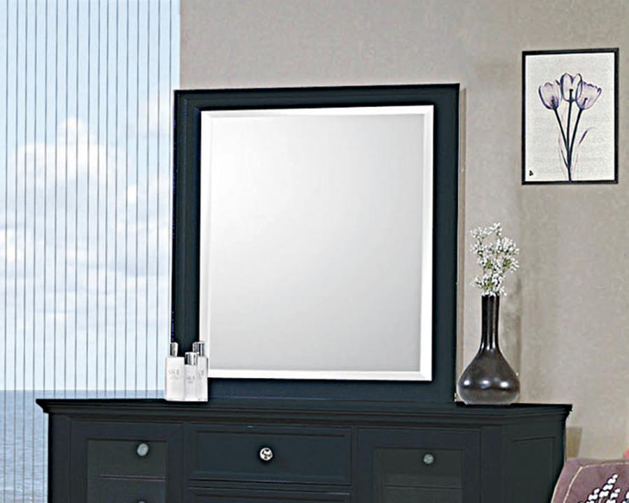 Sandy Beach Black Dresser Mirror - furniture place usa