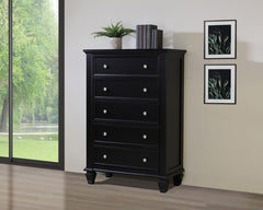 Sandy Beach Black Chest - furniture place usa