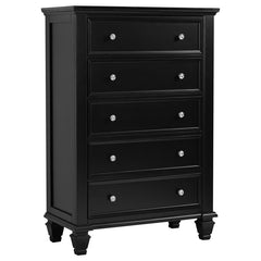 Sandy Beach Black Chest - furniture place usa