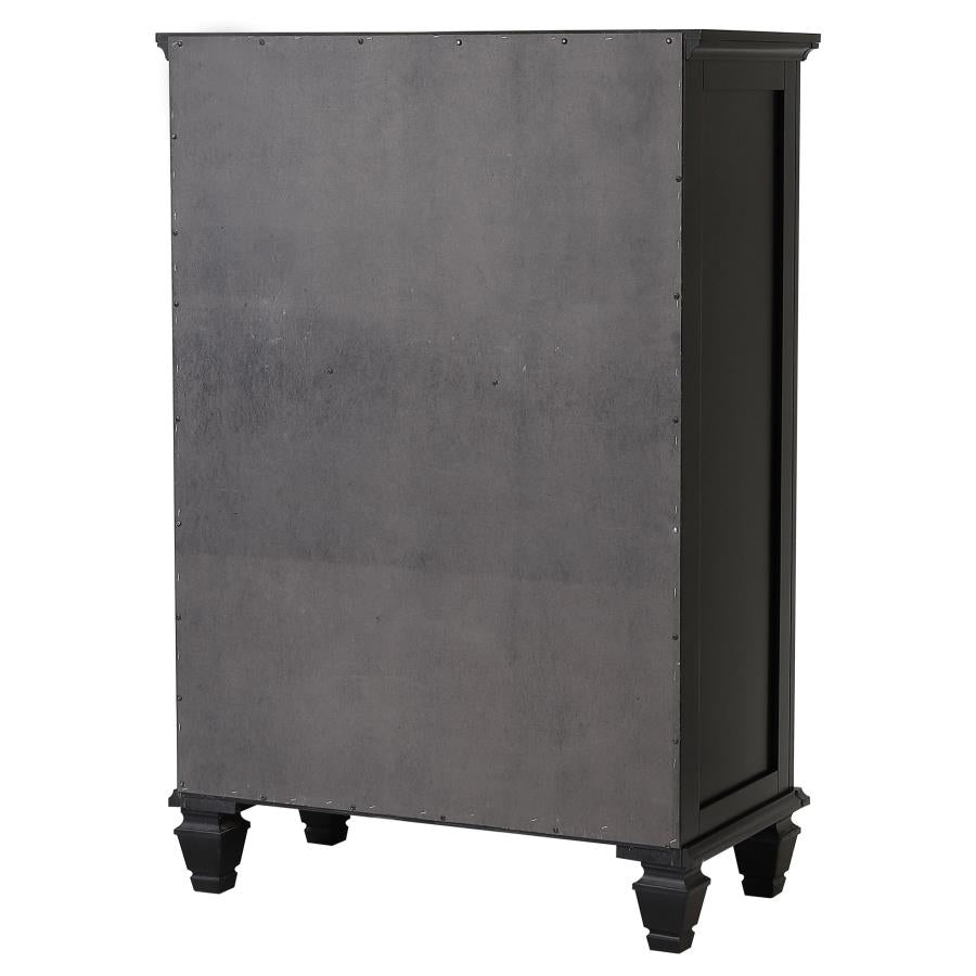 Sandy Beach Black Chest - furniture place usa