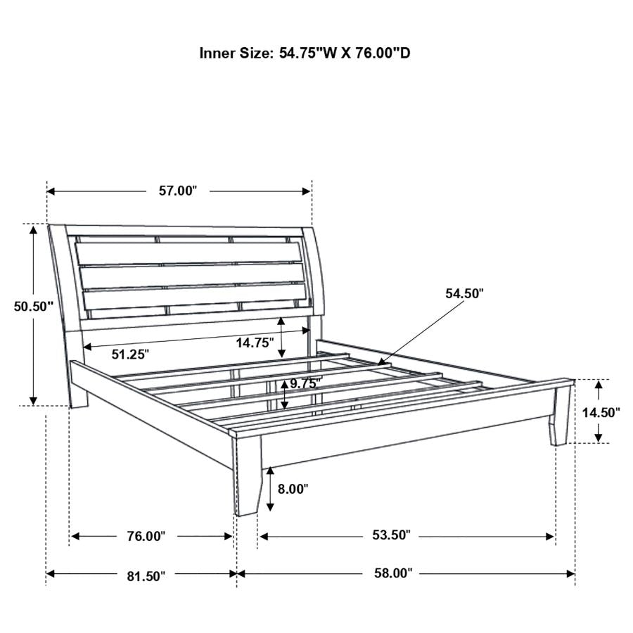 Serenity Brown Full Bed 4 Pc Set - furniture place usa