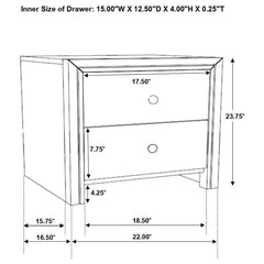 Serenity Brown Nightstand - furniture place usa