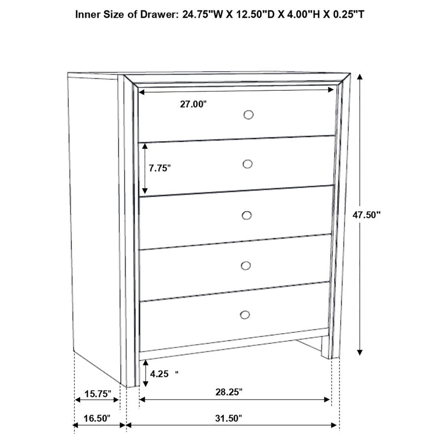 Serenity Brown Chest - furniture place usa