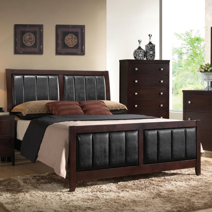 Carlton Brown Queen Bed - furniture place usa