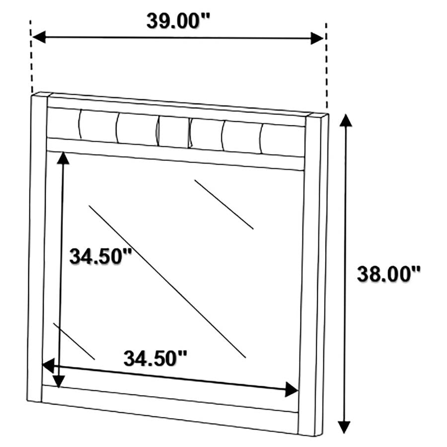 Carlton Brown Dresser Mirror - furniture place usa