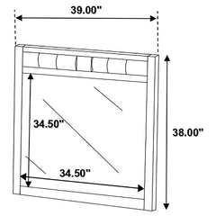 Carlton Brown Dresser Mirror - furniture place usa