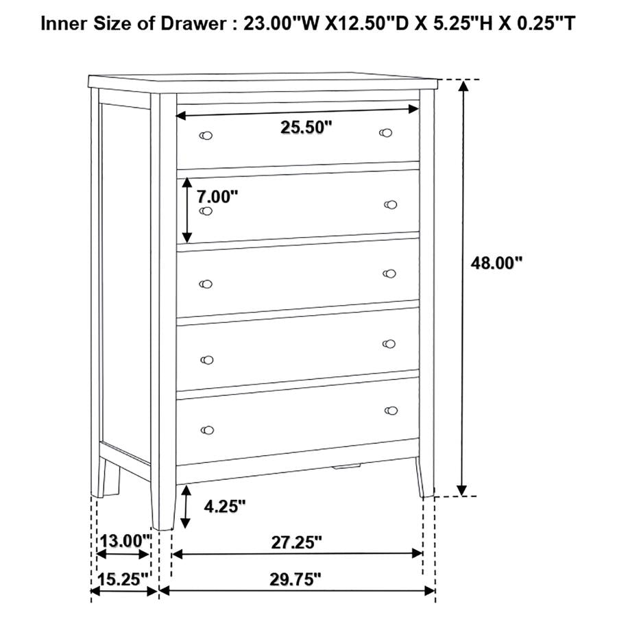 Carlton Brown Chest - furniture place usa