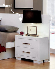 Jessica White Nightstand Back Panel - furniture place usa