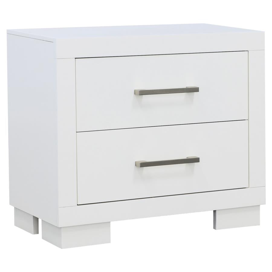 Jessica White Nightstand - furniture place usa