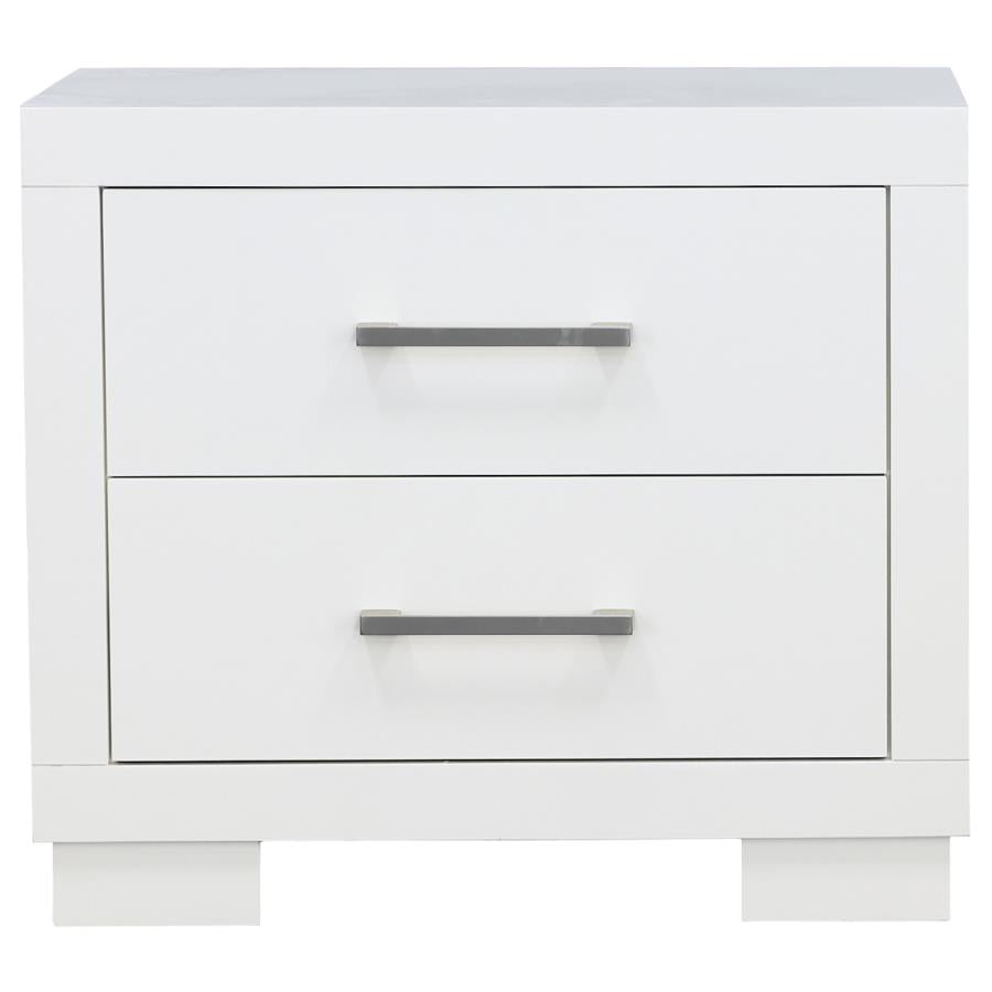 Jessica White Nightstand - furniture place usa