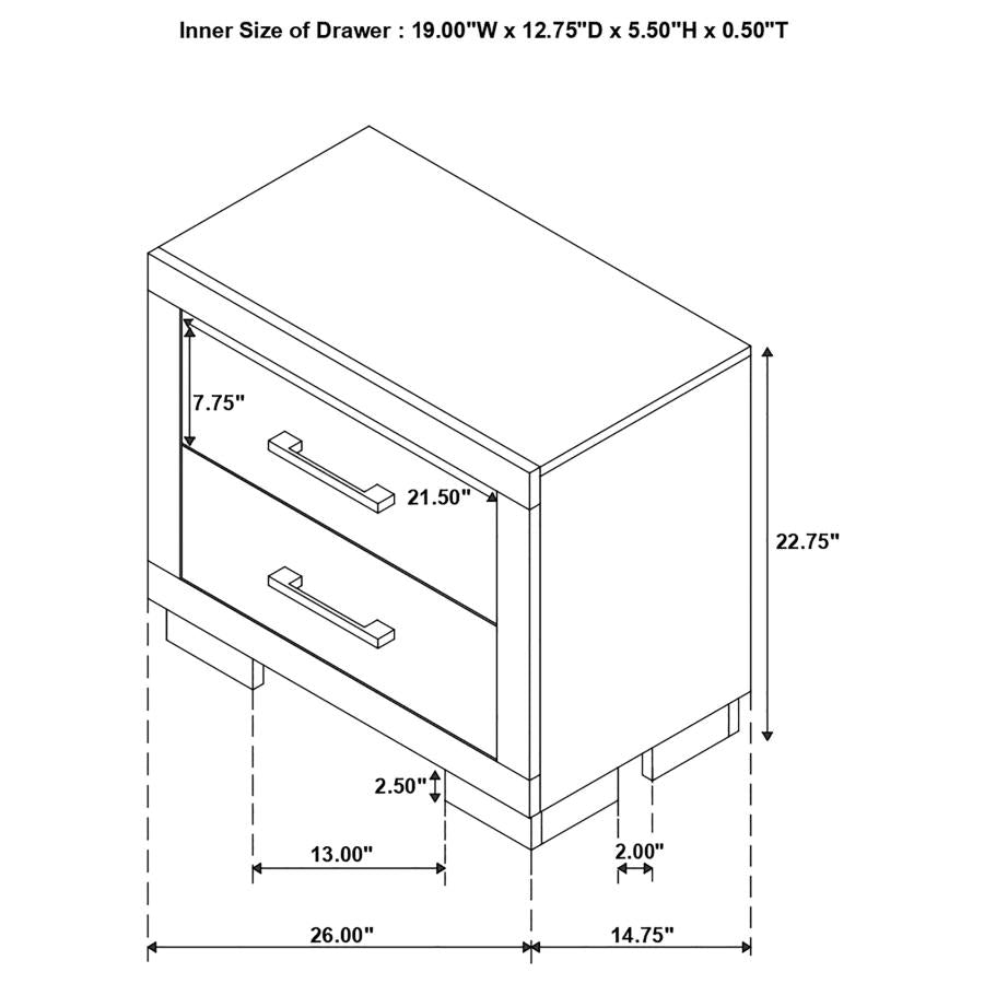 Jessica White Nightstand - furniture place usa