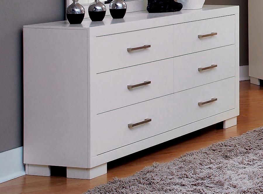 Jessica White Dresser - furniture place usa