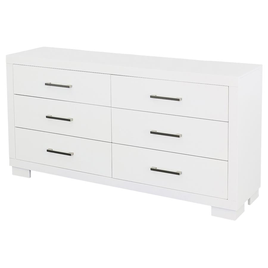 Jessica White Dresser - furniture place usa