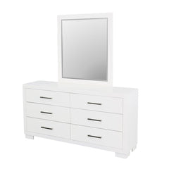 Jessica White Dresser Mirror - furniture place usa