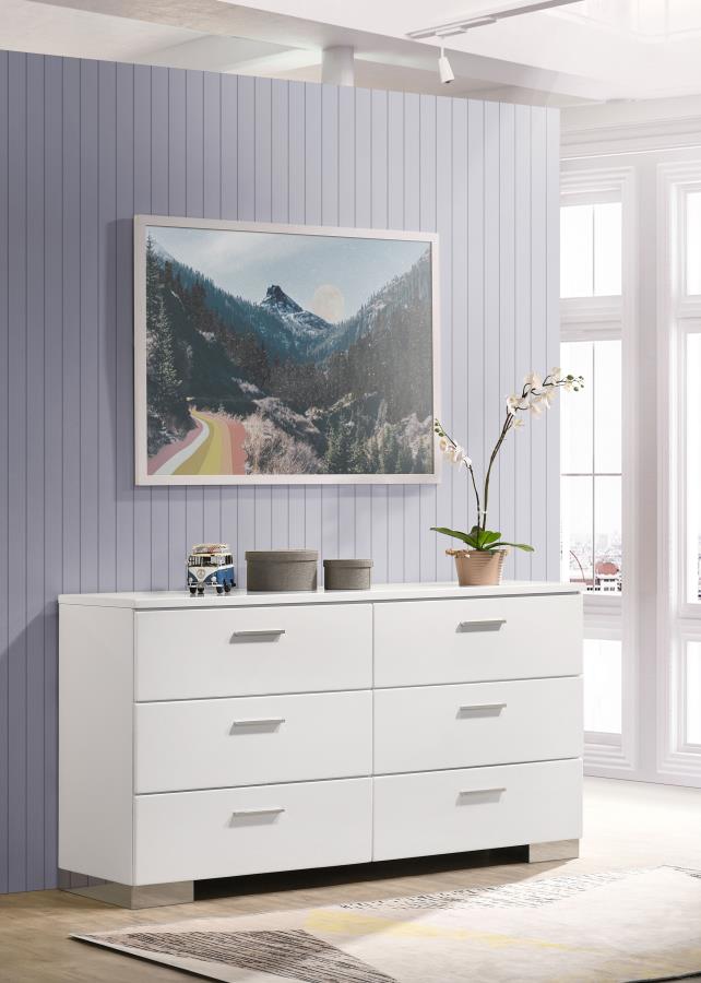 Felicity White Dresser - furniture place usa