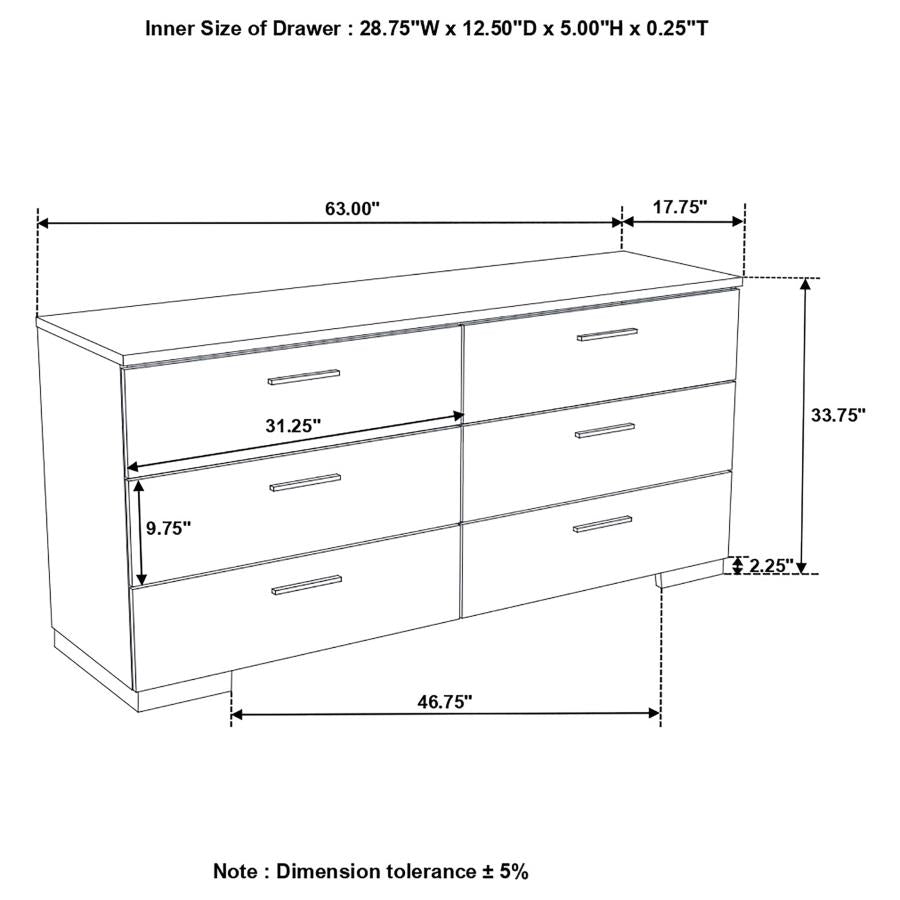 Felicity White Dresser - furniture place usa