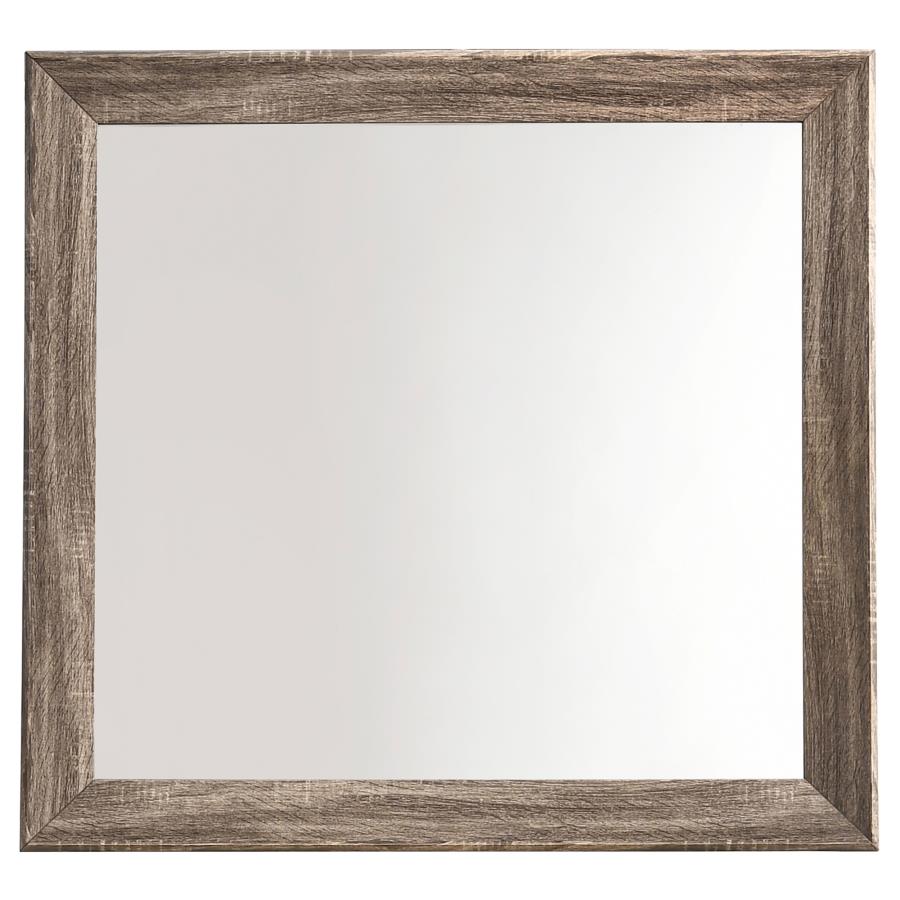 Kauffman Brown Dresser Mirror - furniture place usa