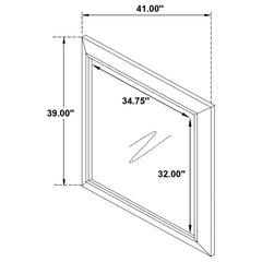 Kauffman Brown Dresser Mirror - furniture place usa