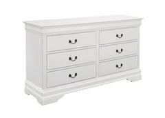 Louis Philippe White Dresser - furniture place usa