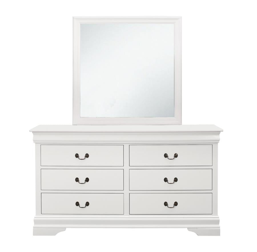 Louis Philippe White Dresser - furniture place usa