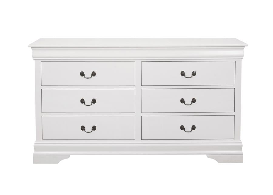 Louis Philippe White Dresser - furniture place usa