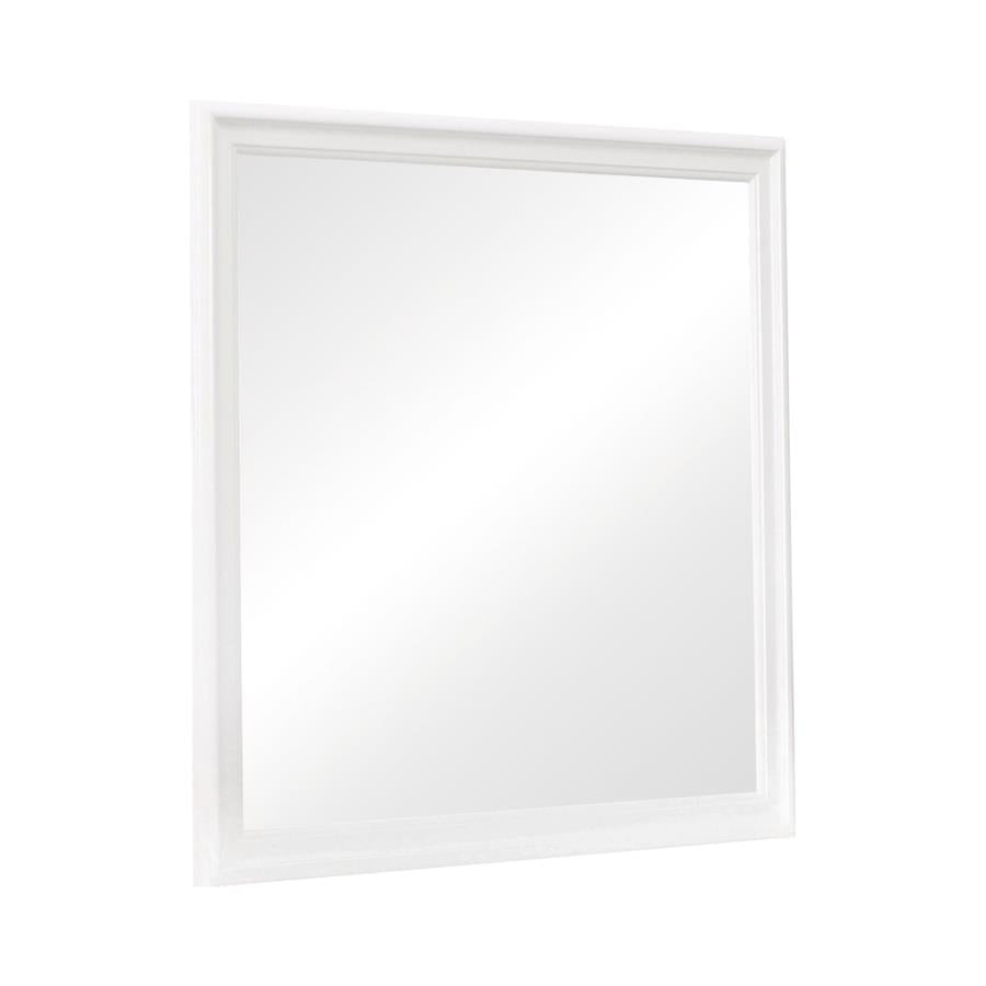 Louis Philippe White Dresser Mirror - furniture place usa