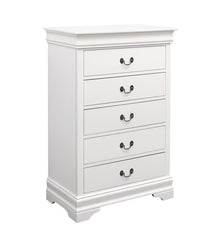 Louis Philippe White Chest - furniture place usa