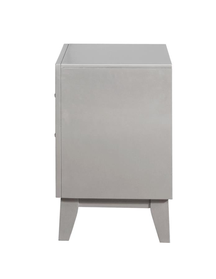 Leighton Silver Nightstand - furniture place usa