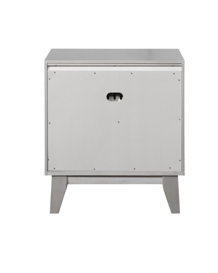 Leighton Silver Nightstand - furniture place usa