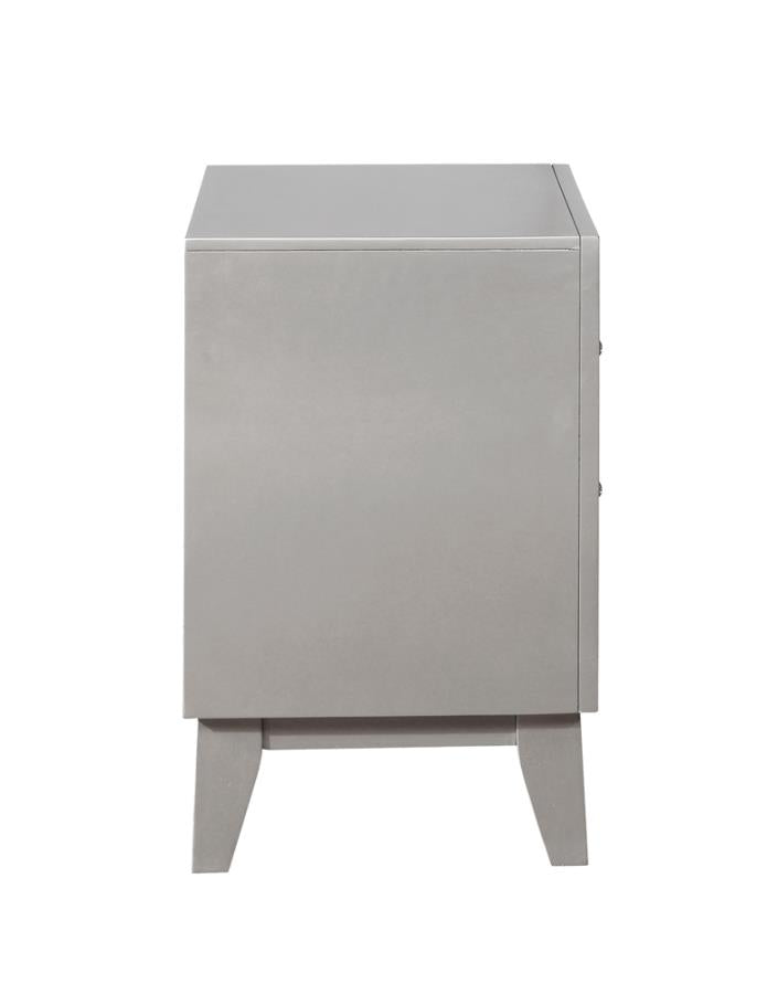 Leighton Silver Nightstand - furniture place usa