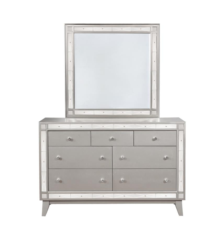 Leighton Silver Dresser Mirror - furniture place usa