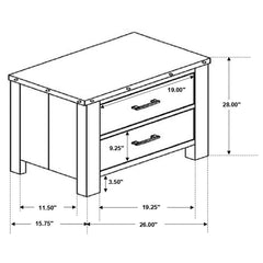 Sembene Brown Nightstand - furniture place usa