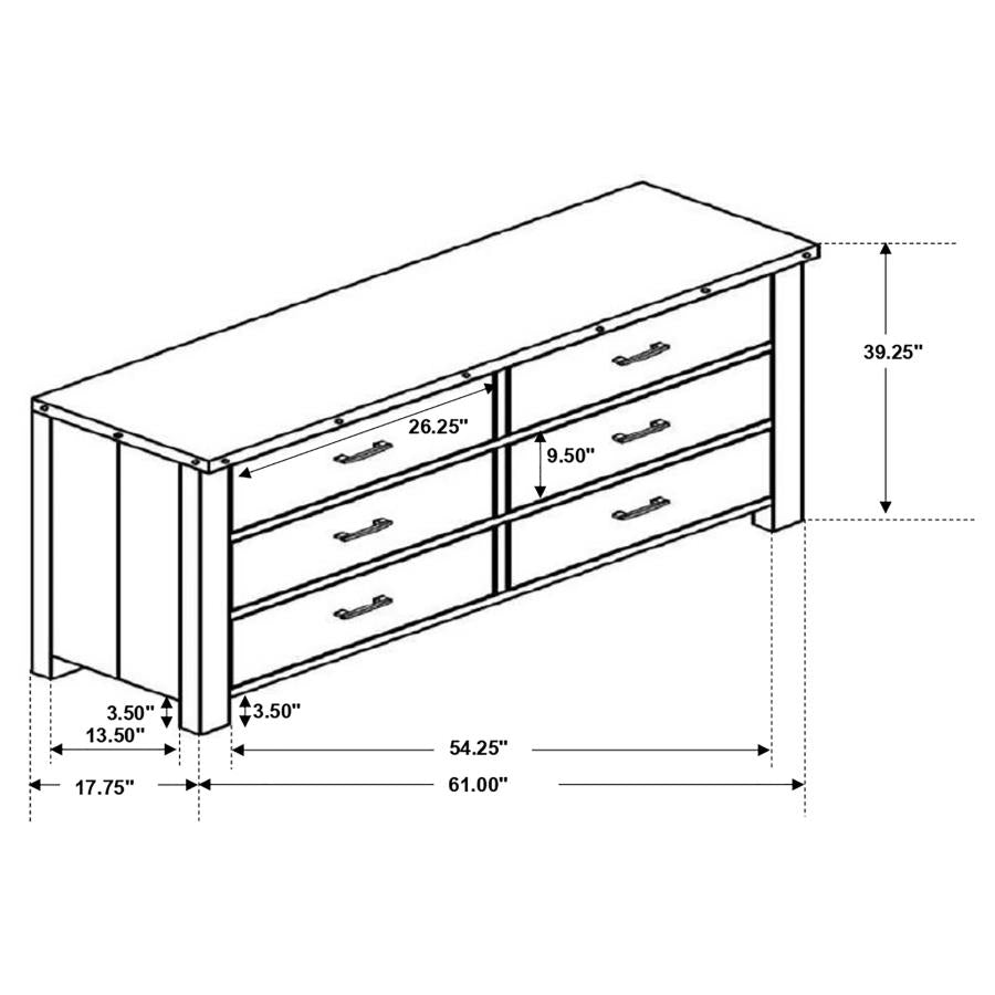 Sembene Brown Dresser - furniture place usa