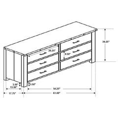 Sembene Brown Dresser - furniture place usa