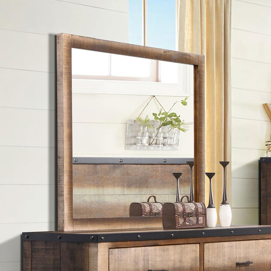 Sembene Brown Dresser Mirror - furniture place usa