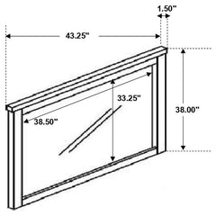 Sembene Brown Dresser Mirror - furniture place usa