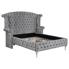 Deanna Grey Eastern King Bed 5 Pc Set - furniture place usa