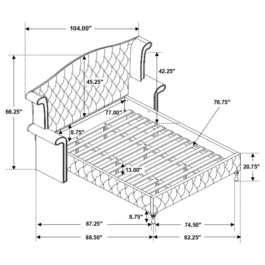 Deanna Grey Eastern King Bed 5 Pc Set - furniture place usa