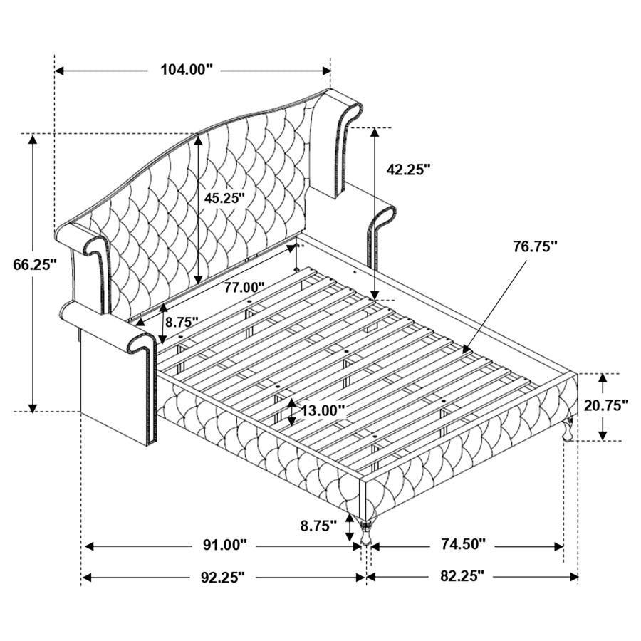 Deanna Grey California King Bed 4 Pc Set - furniture place usa