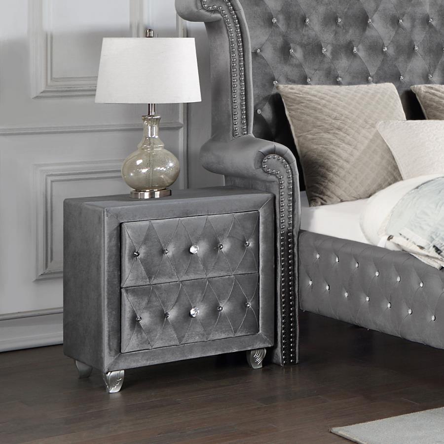 Deanna Grey Nightstand - furniture place usa