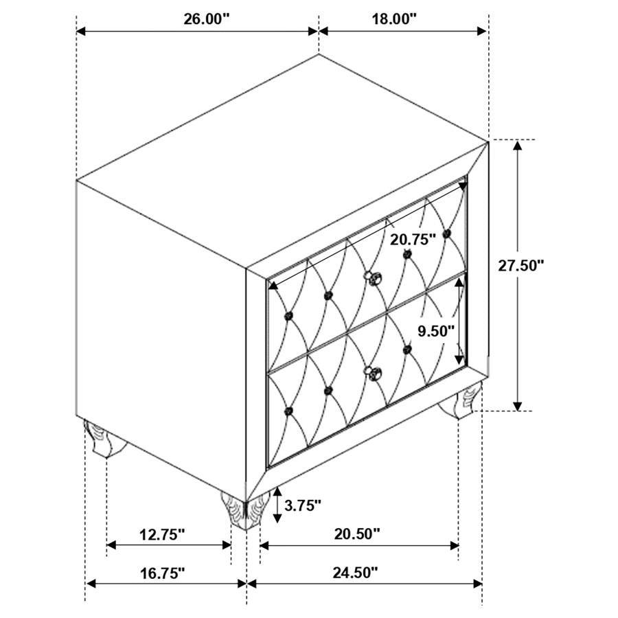 Deanna Grey Nightstand - furniture place usa