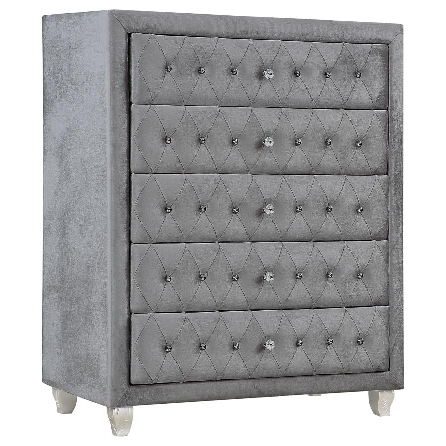 Deanna Grey Chest - furniture place usa