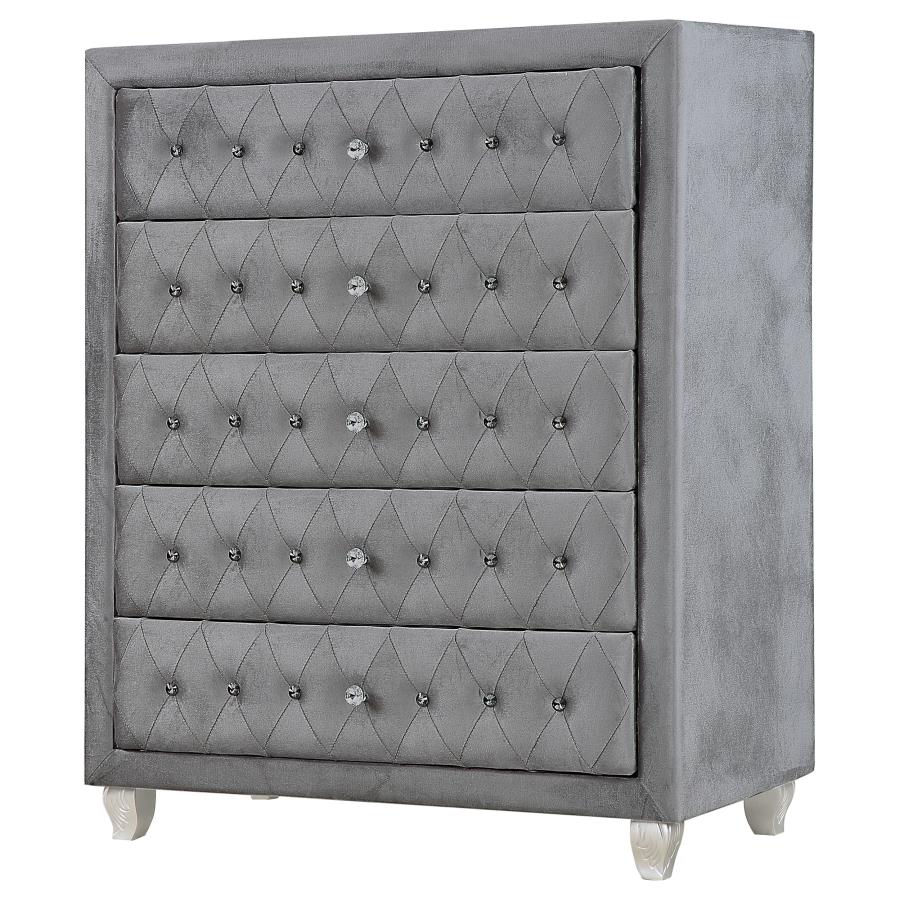 Deanna Grey Chest - furniture place usa